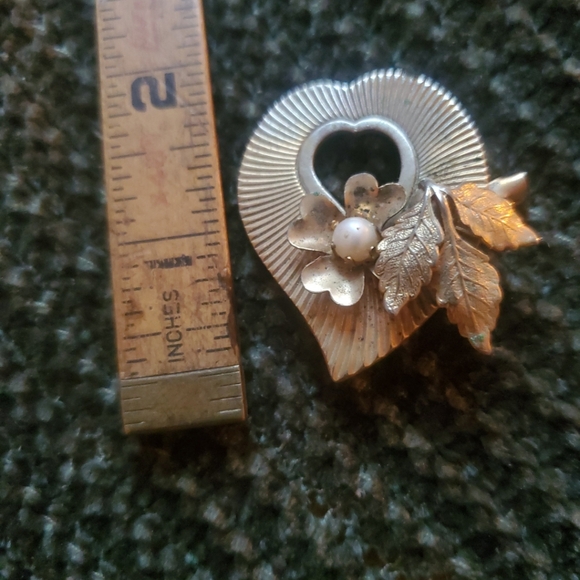 Vintage Costume Jewelry Lot 7 Pieces Rhinestone Faux Pearl Brooch Clip On... - Picture 15 of 16